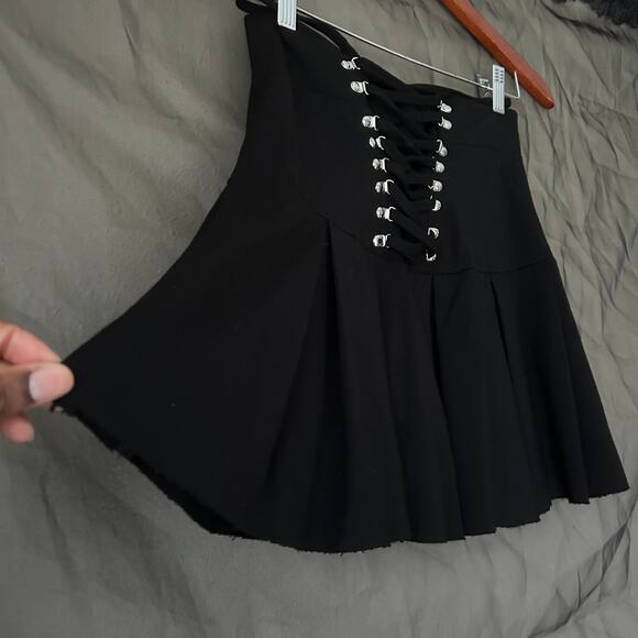 Killstar Black Endora Pleated Mini Skirt Size Small - Picture 3 of 9